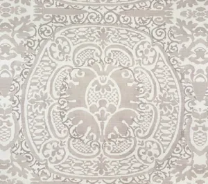 Quadrille Fabric: Veneto - Custom Pumice on Tinted Belgian Linen / Cotton