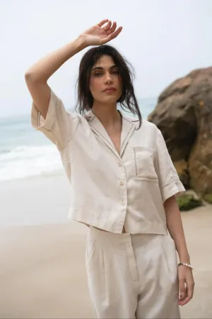 Quinn Linen Shirt - Chalk