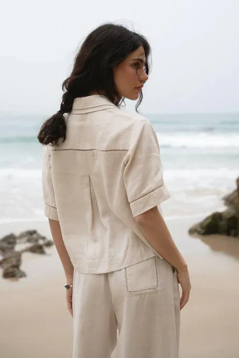 Quinn Linen Shirt - Chalk