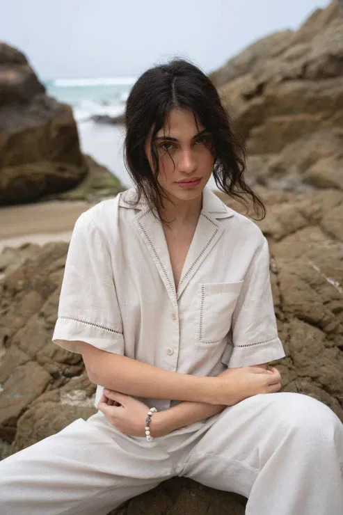 Quinn Linen Shirt - Chalk