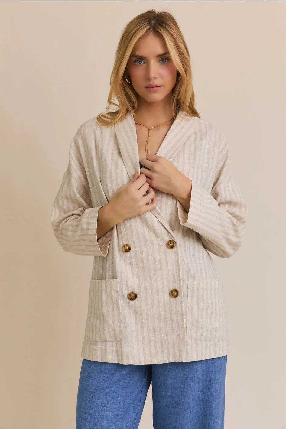 "Jessie" Linen Blazer