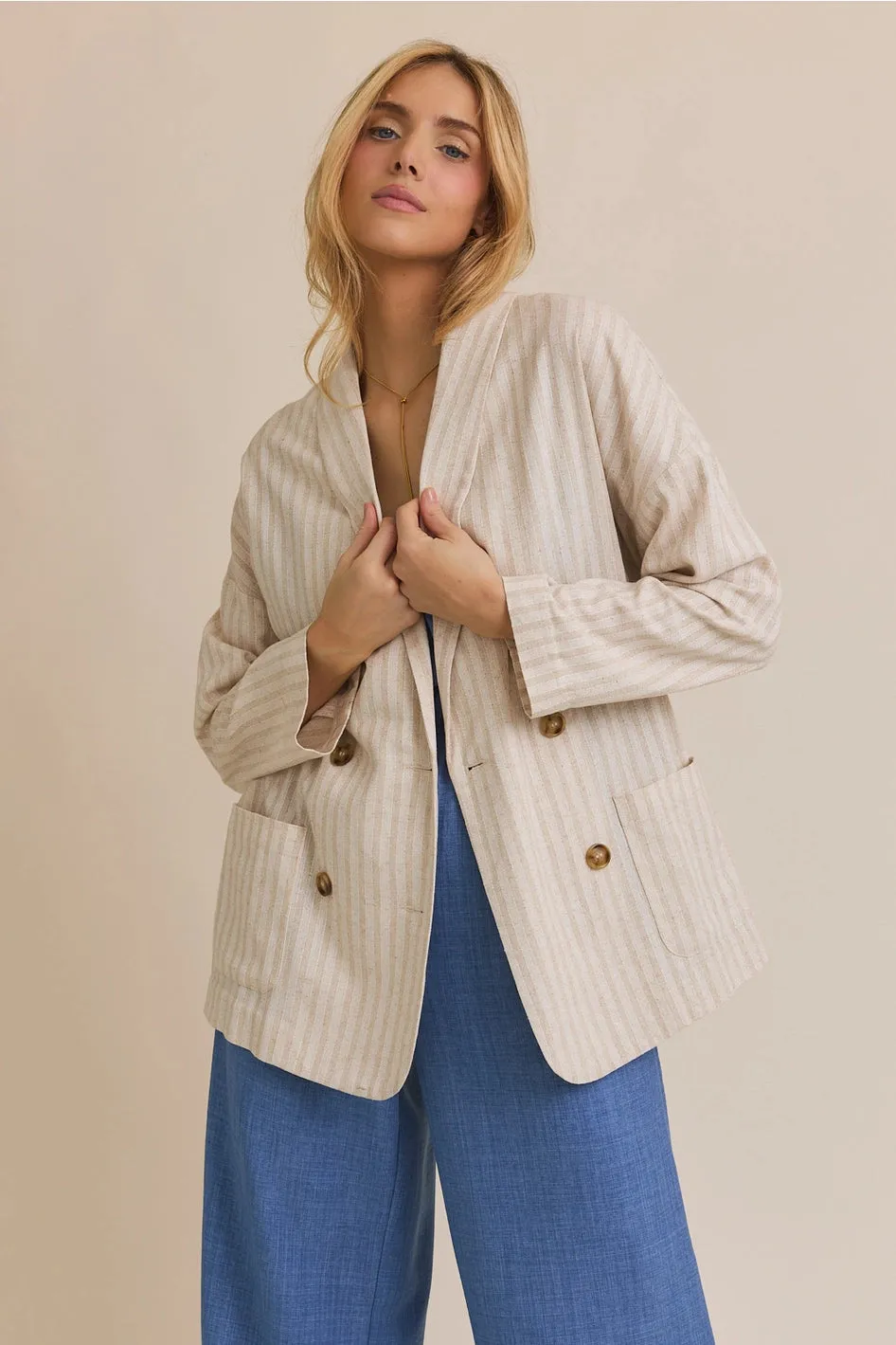 "Jessie" Linen Blazer