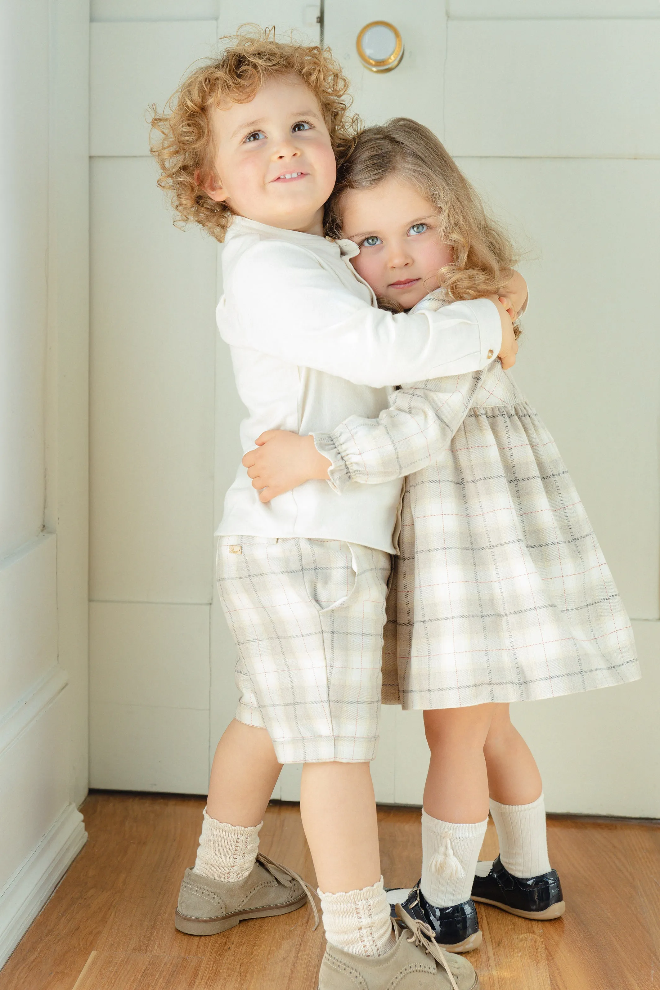 "Mira" Stone Tartan Dress