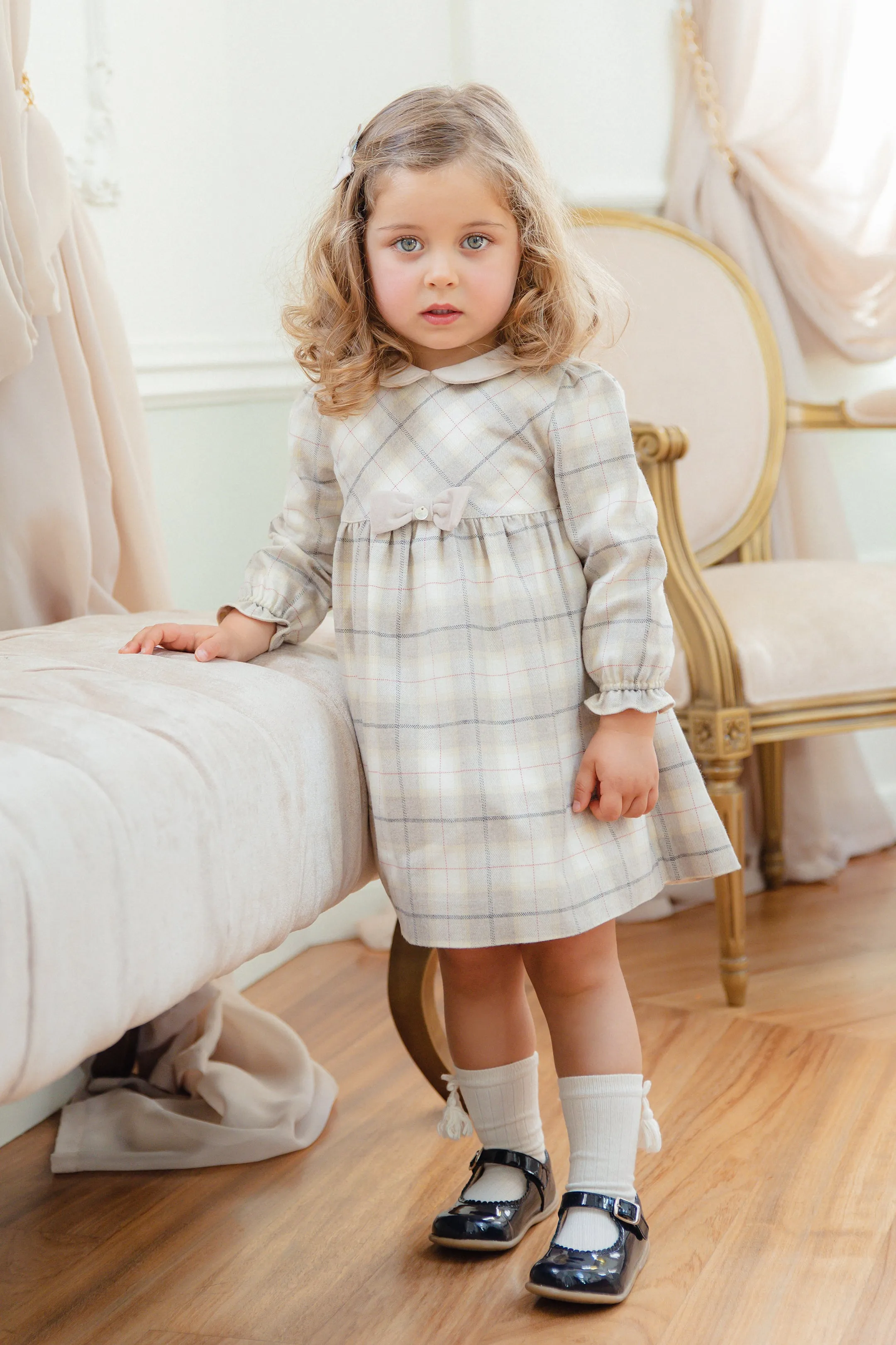 "Mira" Stone Tartan Dress