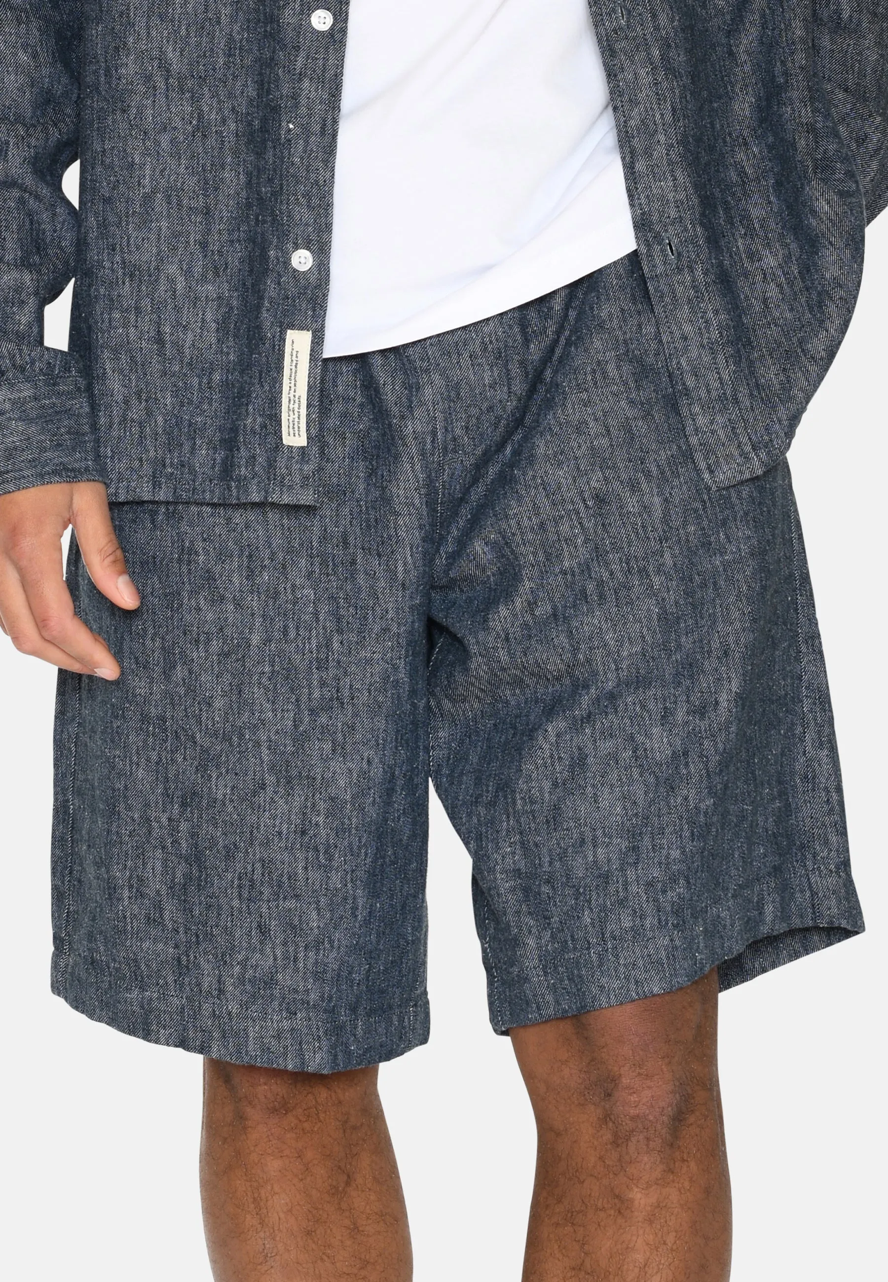 Raylan linen denim shorts 4128 - Sky Captain