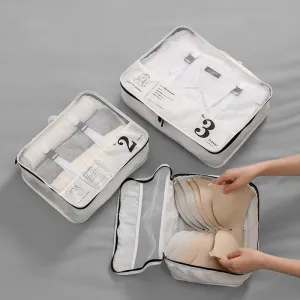 Realaiot Travel Organizer Storage Bags Suitcase Packing Set Storage Cases Portable Luggage Organizer Clothe Shoe Pouch