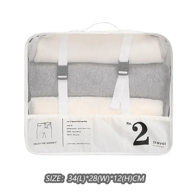 Realaiot Travel Organizer Storage Bags Suitcase Packing Set Storage Cases Portable Luggage Organizer Clothe Shoe Pouch