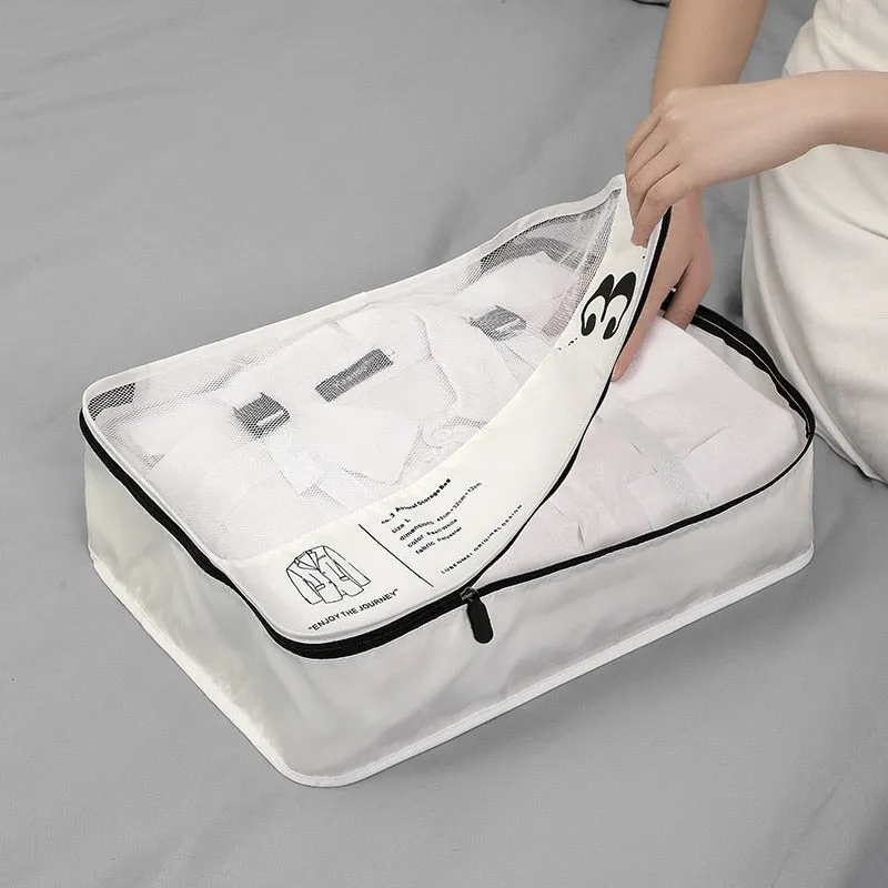 Realaiot Travel Organizer Storage Bags Suitcase Packing Set Storage Cases Portable Luggage Organizer Clothe Shoe Pouch