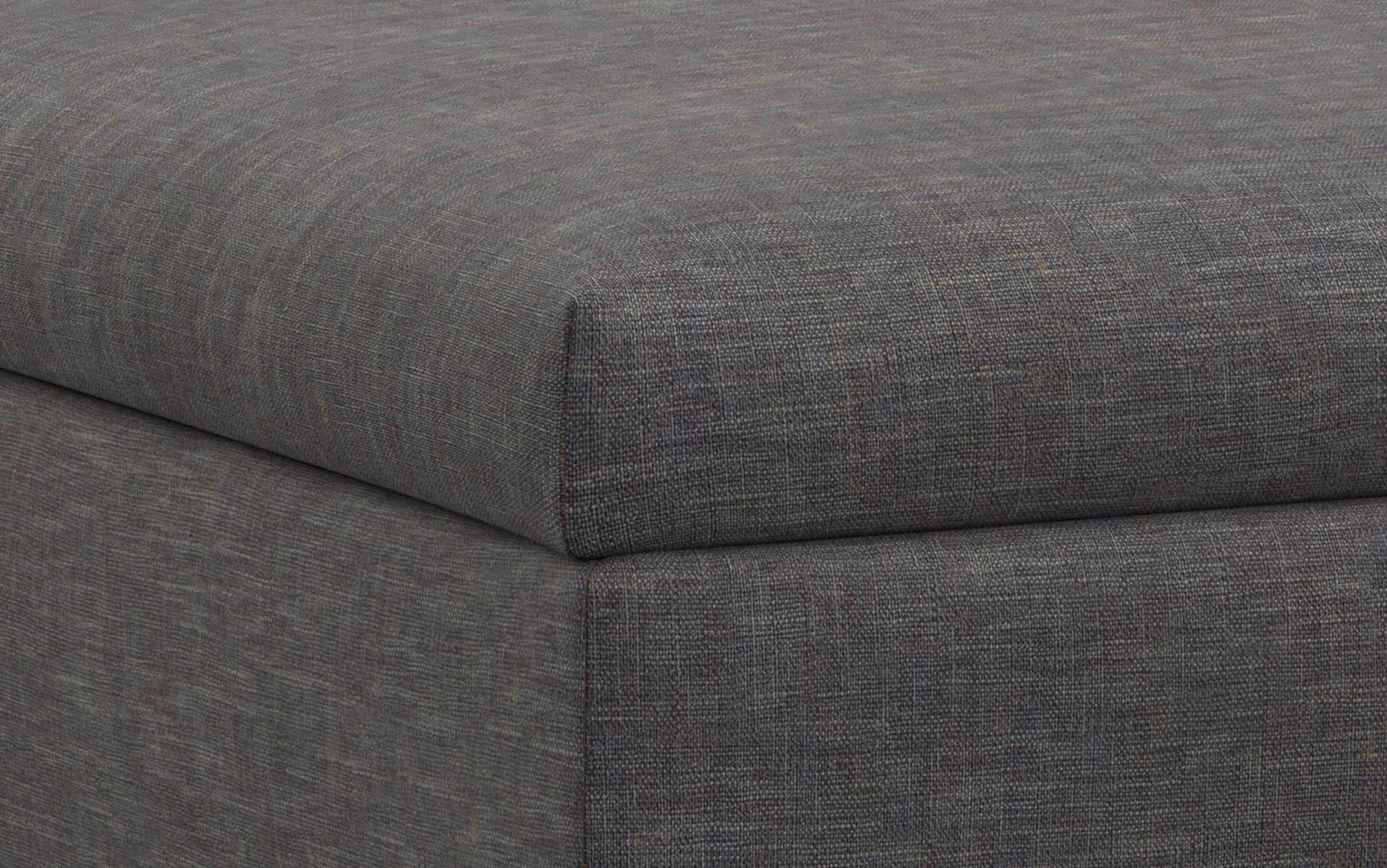 Rebecca Coffee Table Storage Ottoman with Lift Up Lid in Linen