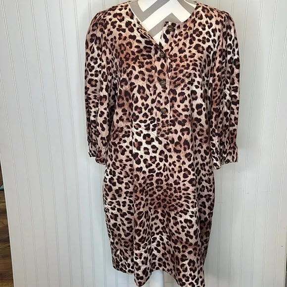 Rebecca Minkoff Vera Linen Blend Dress Size Large