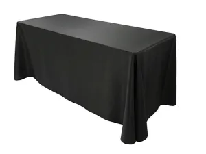RECTANGULAR POLY LINEN | 90” x 132” - BLACK
