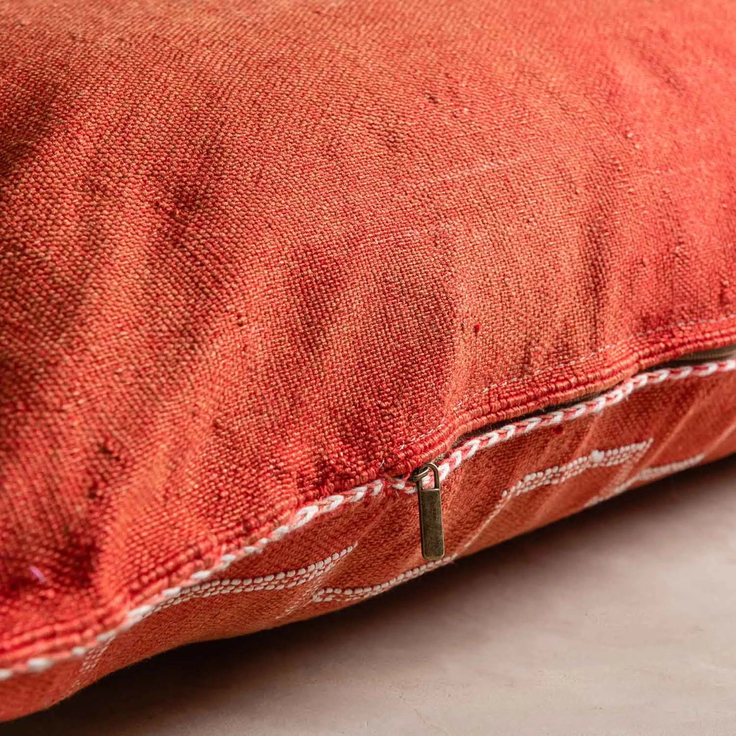 Red Cactus silk pillow cover
