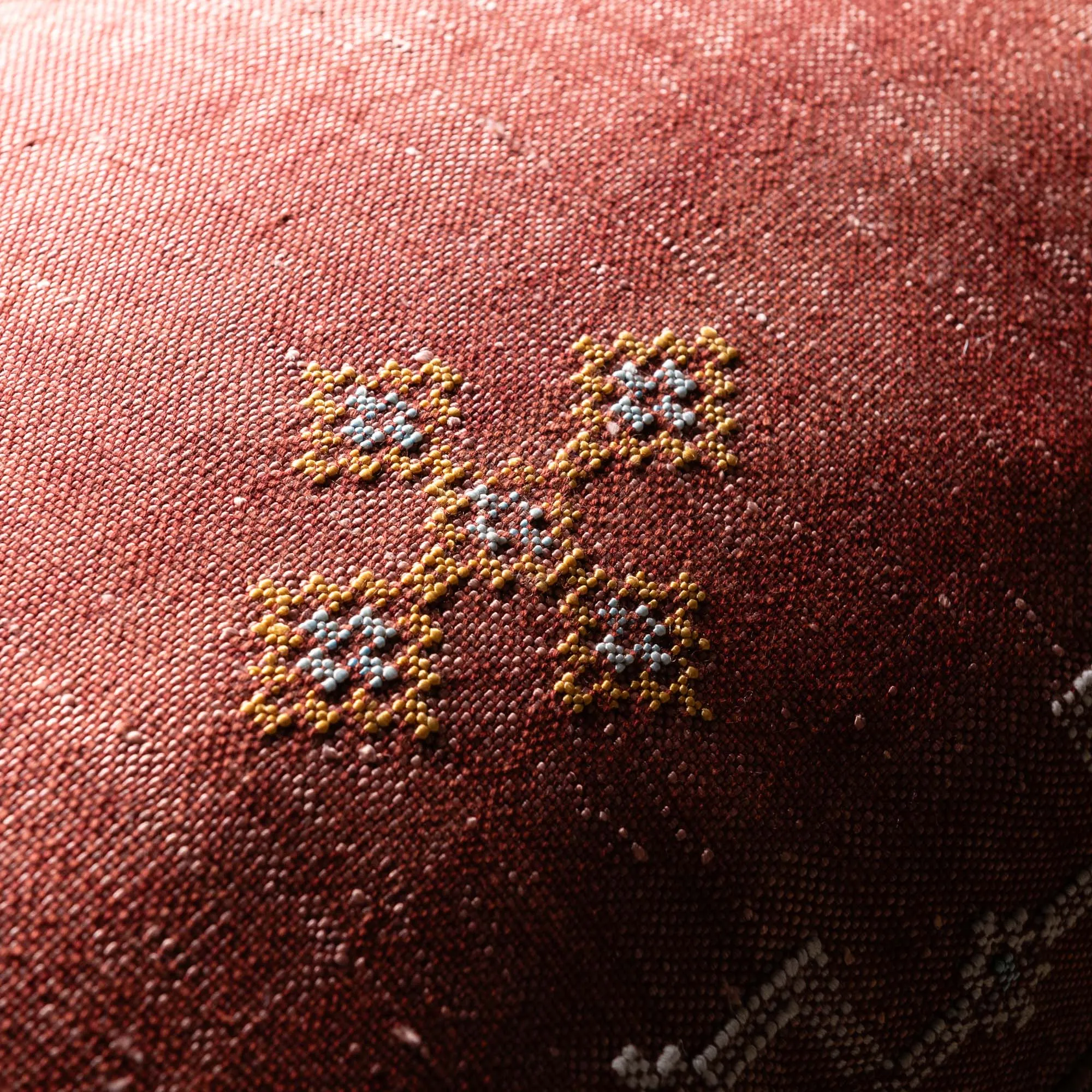 Red Cactus silk pillow cover