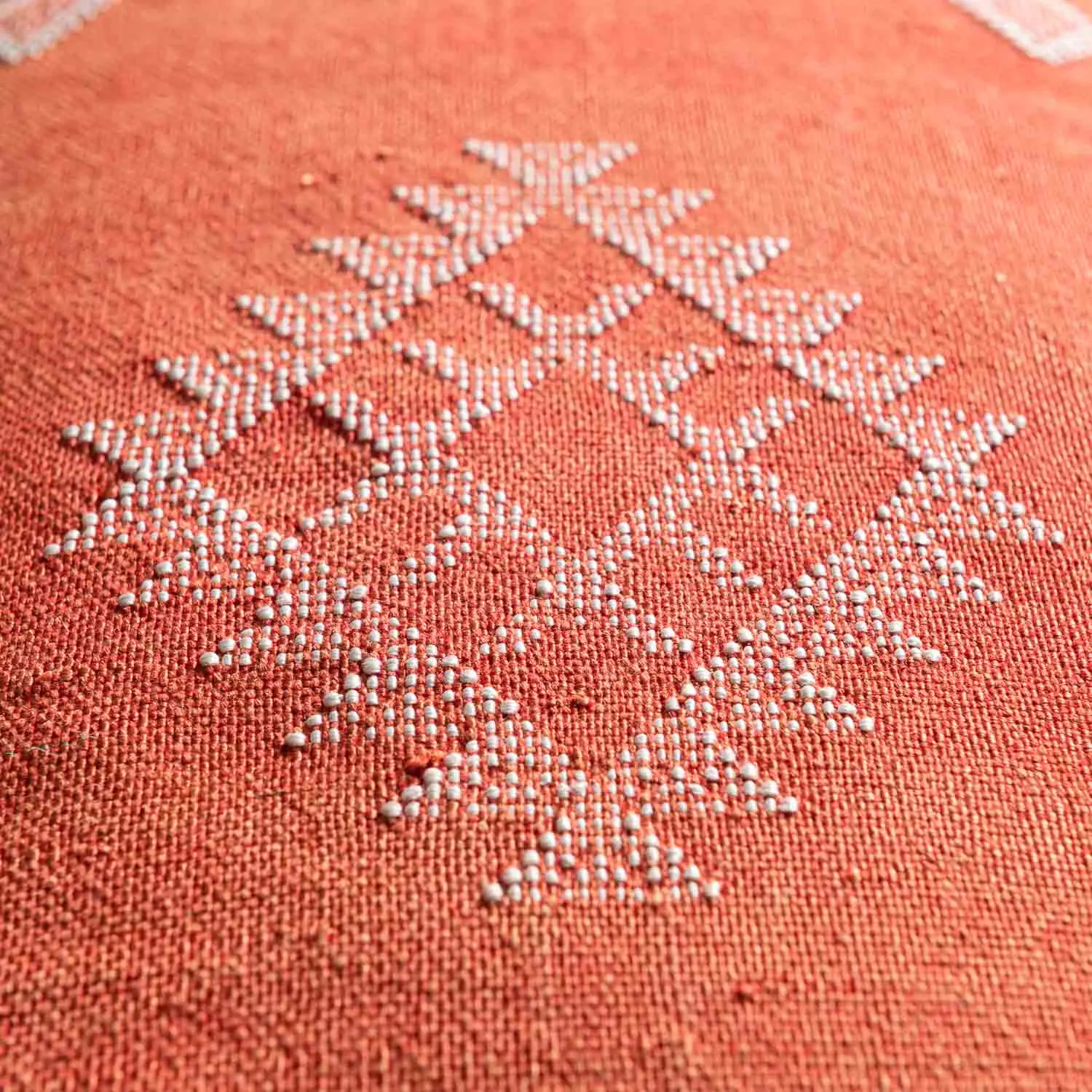 Red Cactus silk pillow cover
