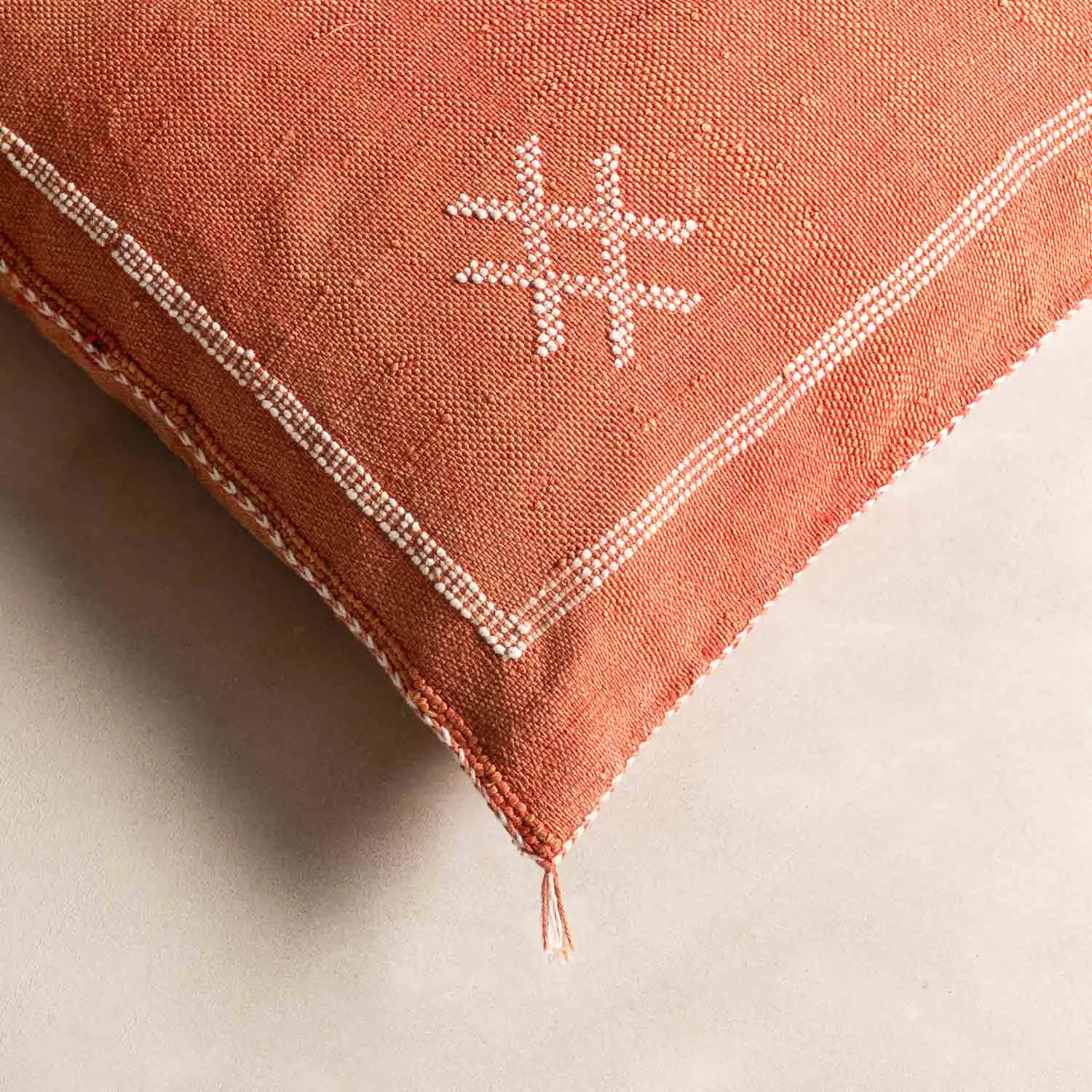 Red Cactus silk pillow cover