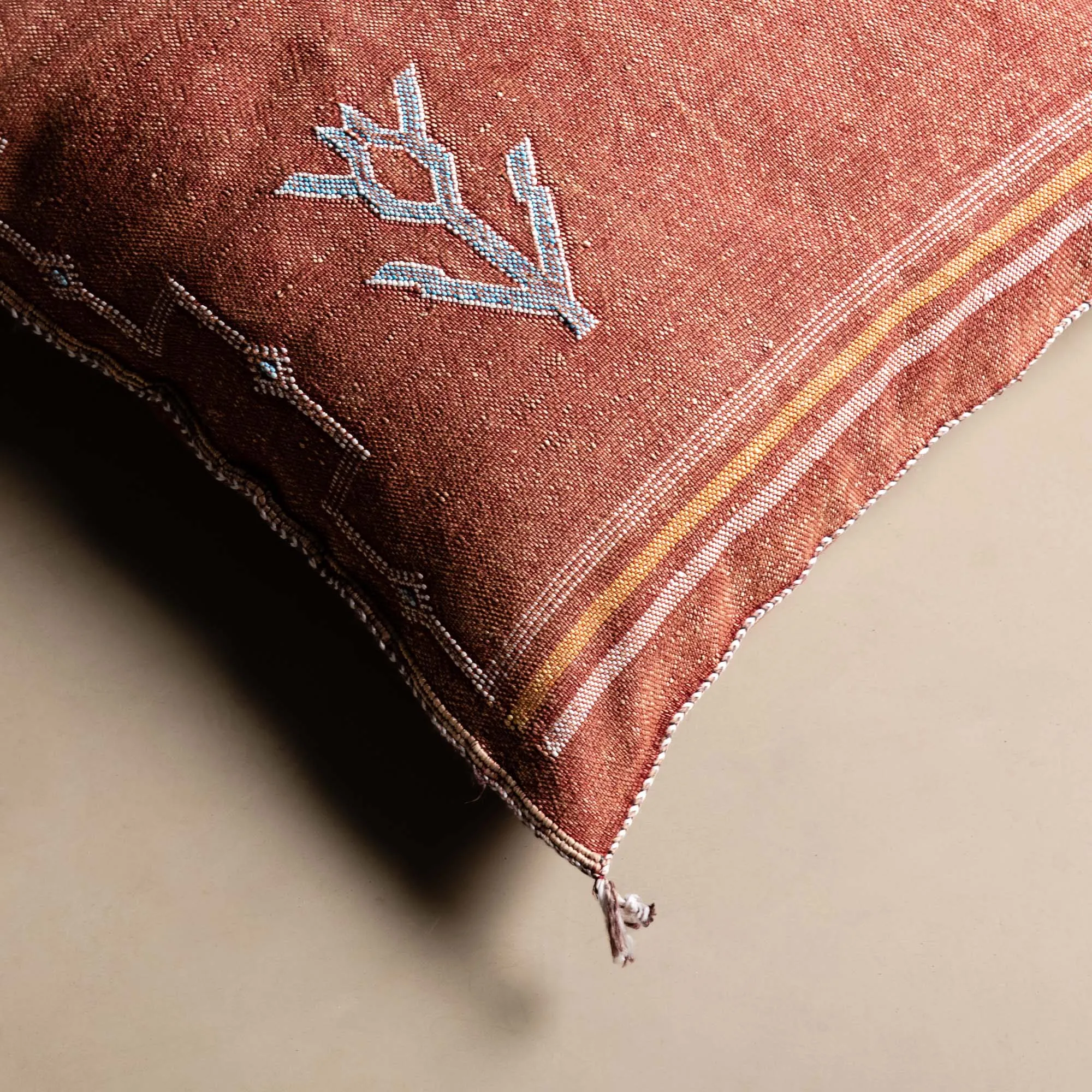 Red Cactus silk pillow cover