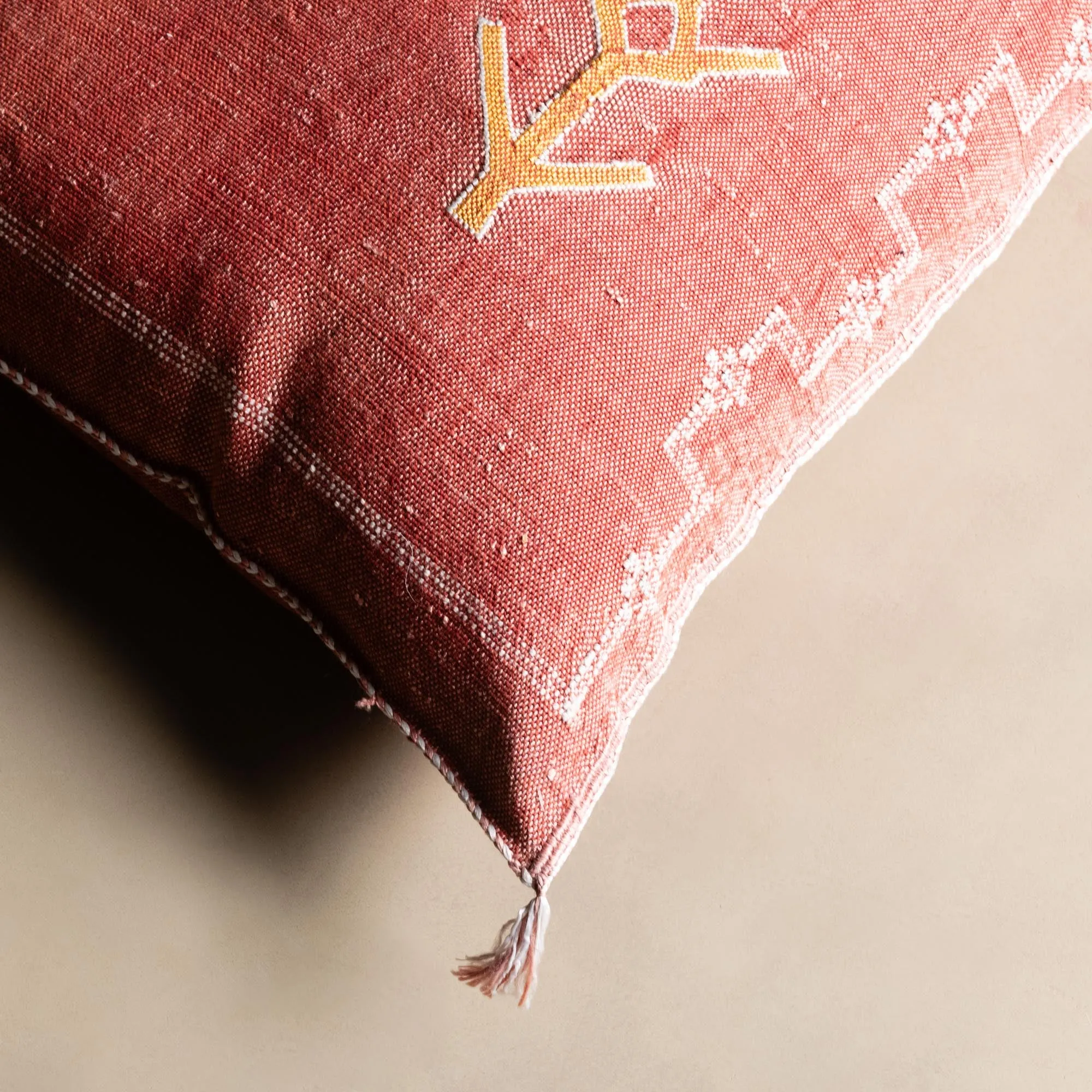 Red Cactus silk pillow cover