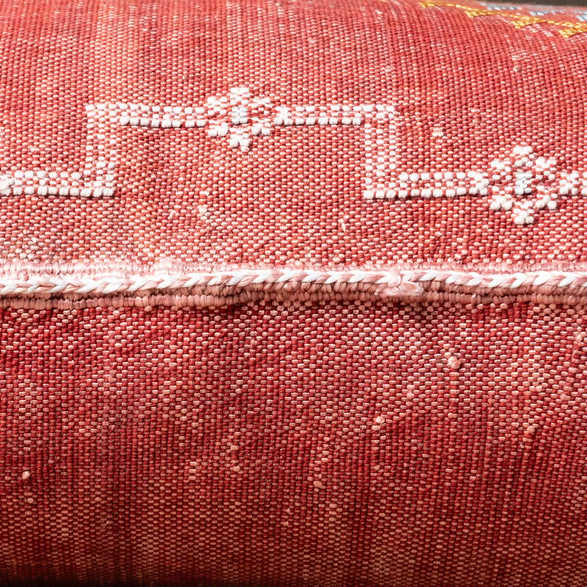 Red Cactus silk pillow cover