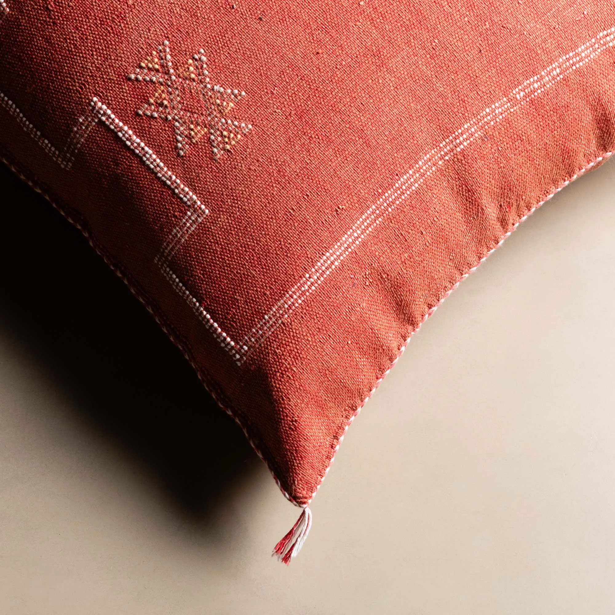 Red Cactus silk pillow cover