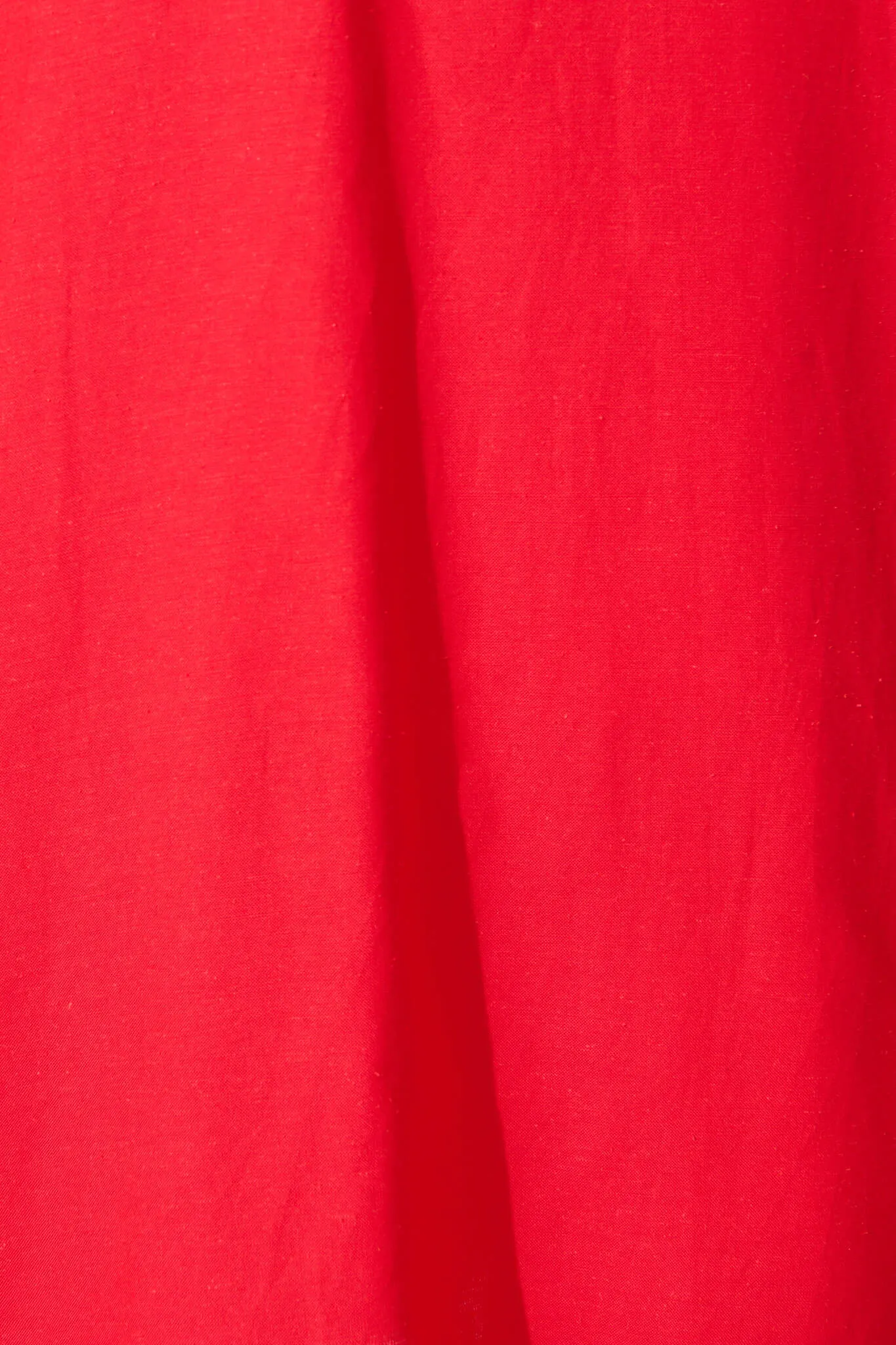 Red Cotton Linen Midi Dress by Nikolena