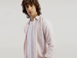 Regular Fit Spread Collar Striped Shirt