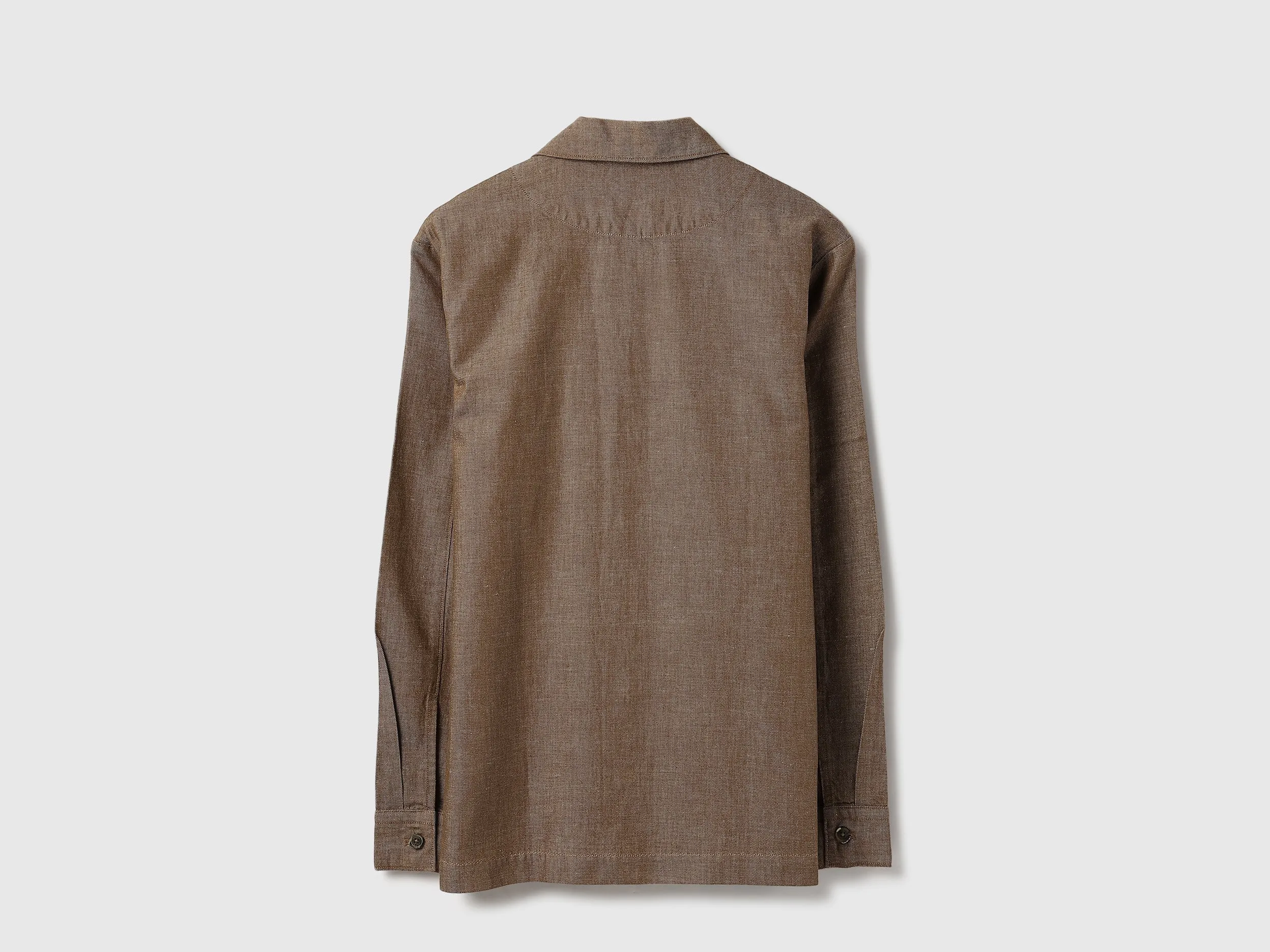 Regular Fit Spread Collar Textured Shacket