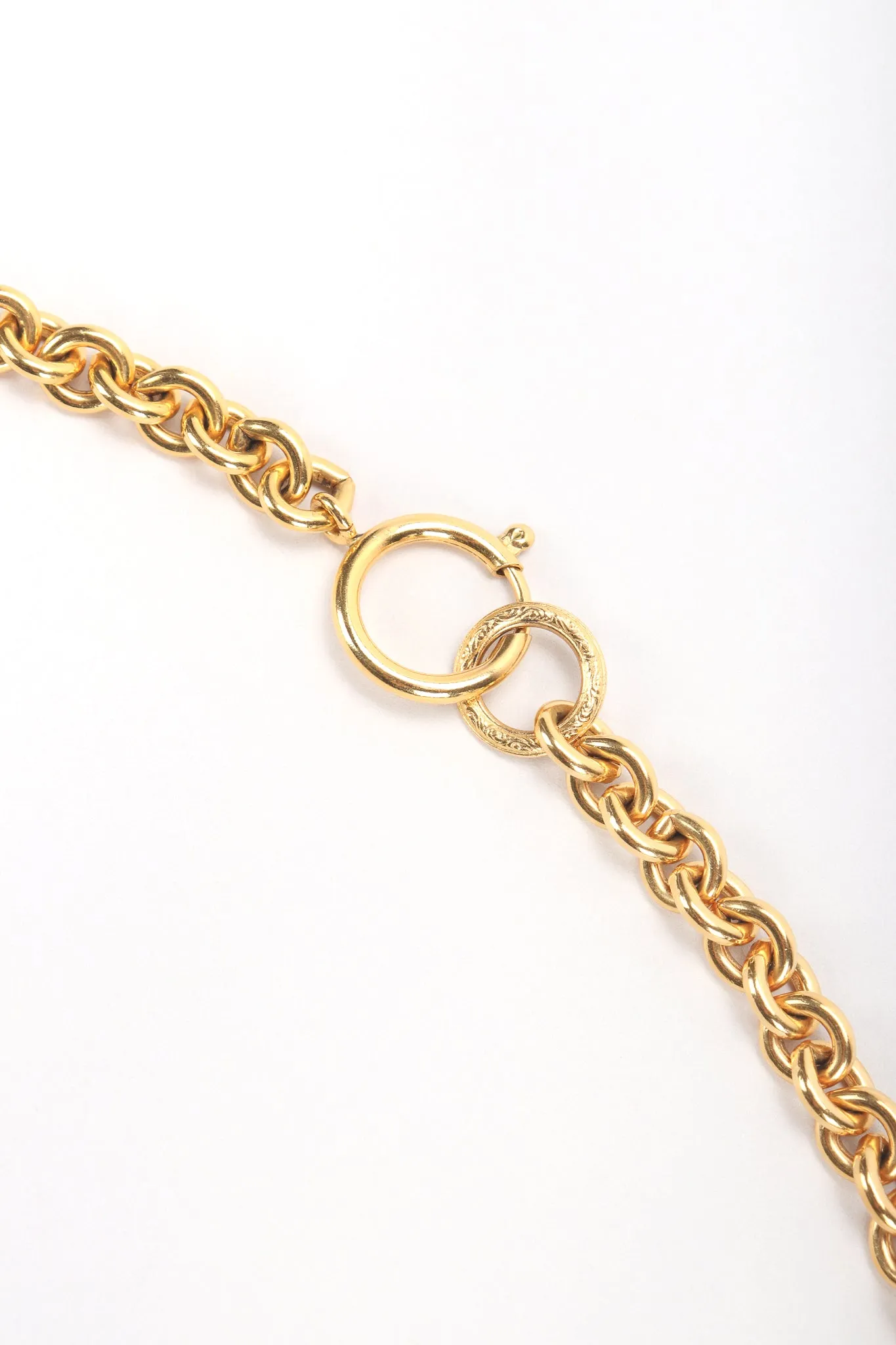 Ribbon CC Logo Pendant