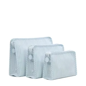 Roadie Small Zip Pouch - Pimlico Stripe Blue