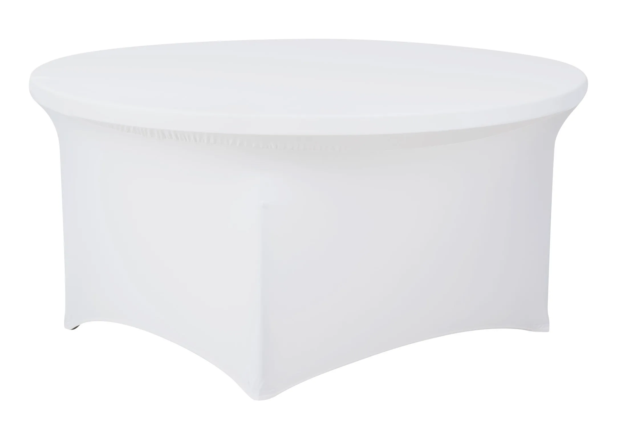 ROUND SPANDEX LINEN | 48” - WHITE