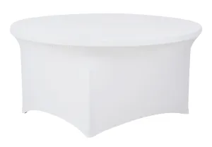 ROUND SPANDEX LINEN | 48” - WHITE