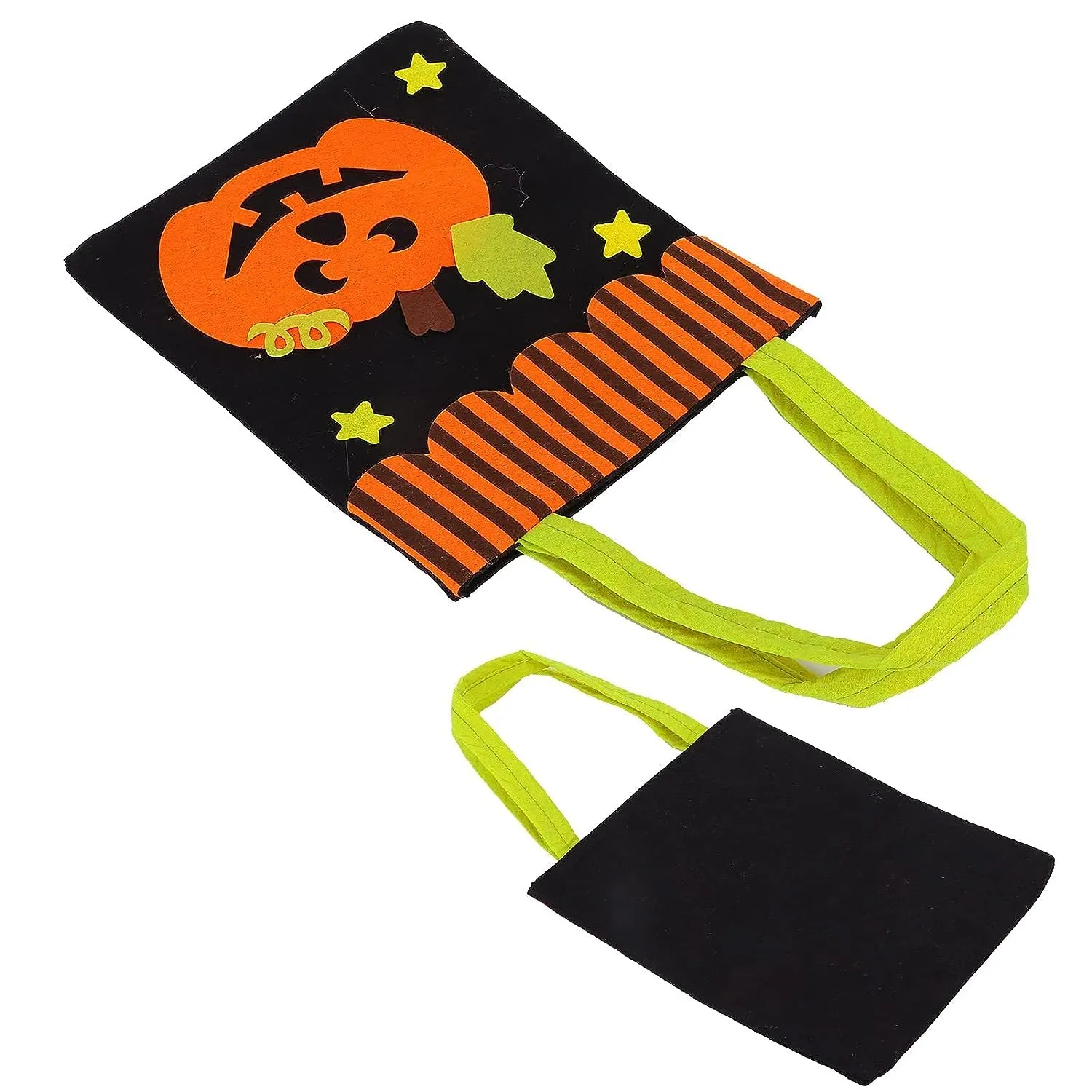 RSAAUD® Halloween Pumpkin Candy Bag Basket | Halloween Candy Goody Bags |Trick or Treat Halloween Candy Baskets| Halloween Pumpkin Treat Bag Trick Or Treat Halloween Basket | Felt Fabric (Pumpkin)