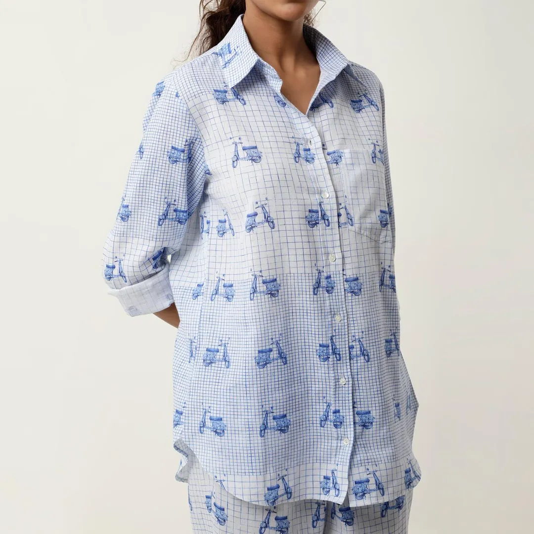 SCOOTER PRINTED LINEN CO ORD
