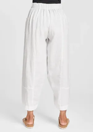 Seamly Linen Pant White