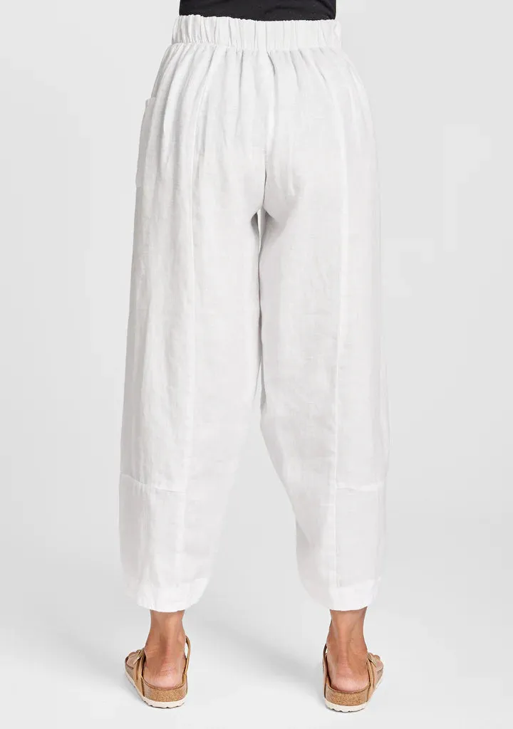 Seamly Linen Pant White