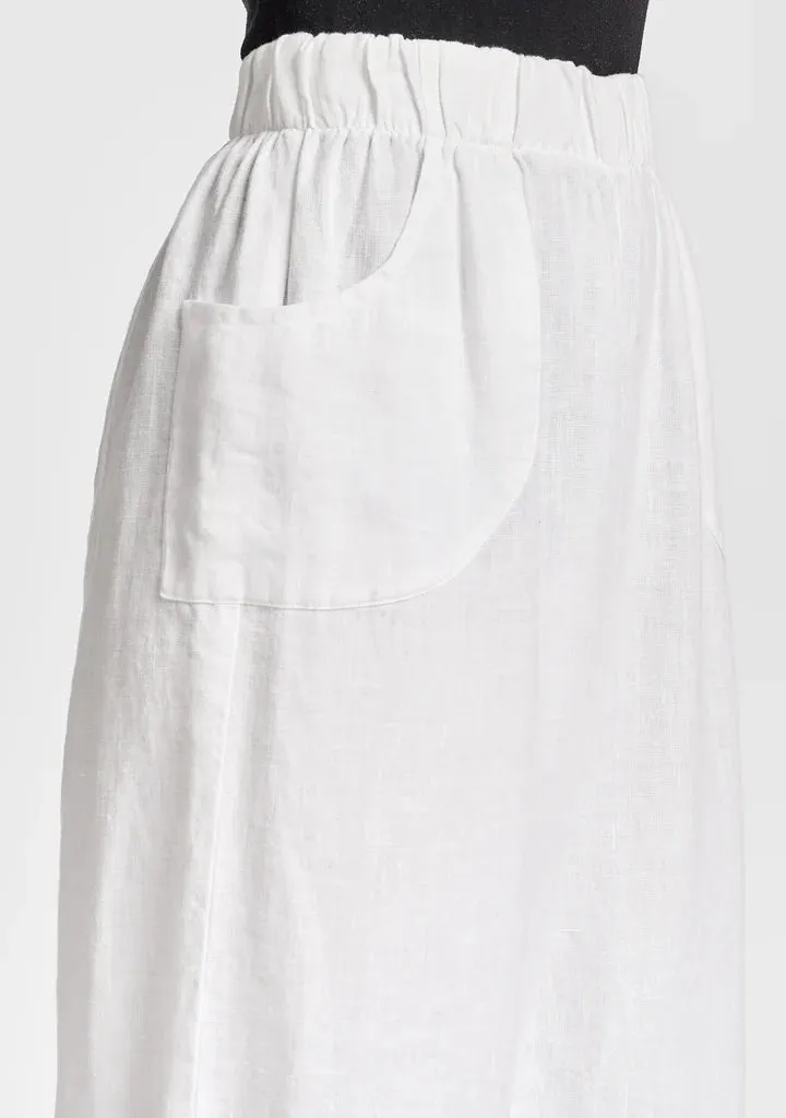 Seamly Linen Pant White