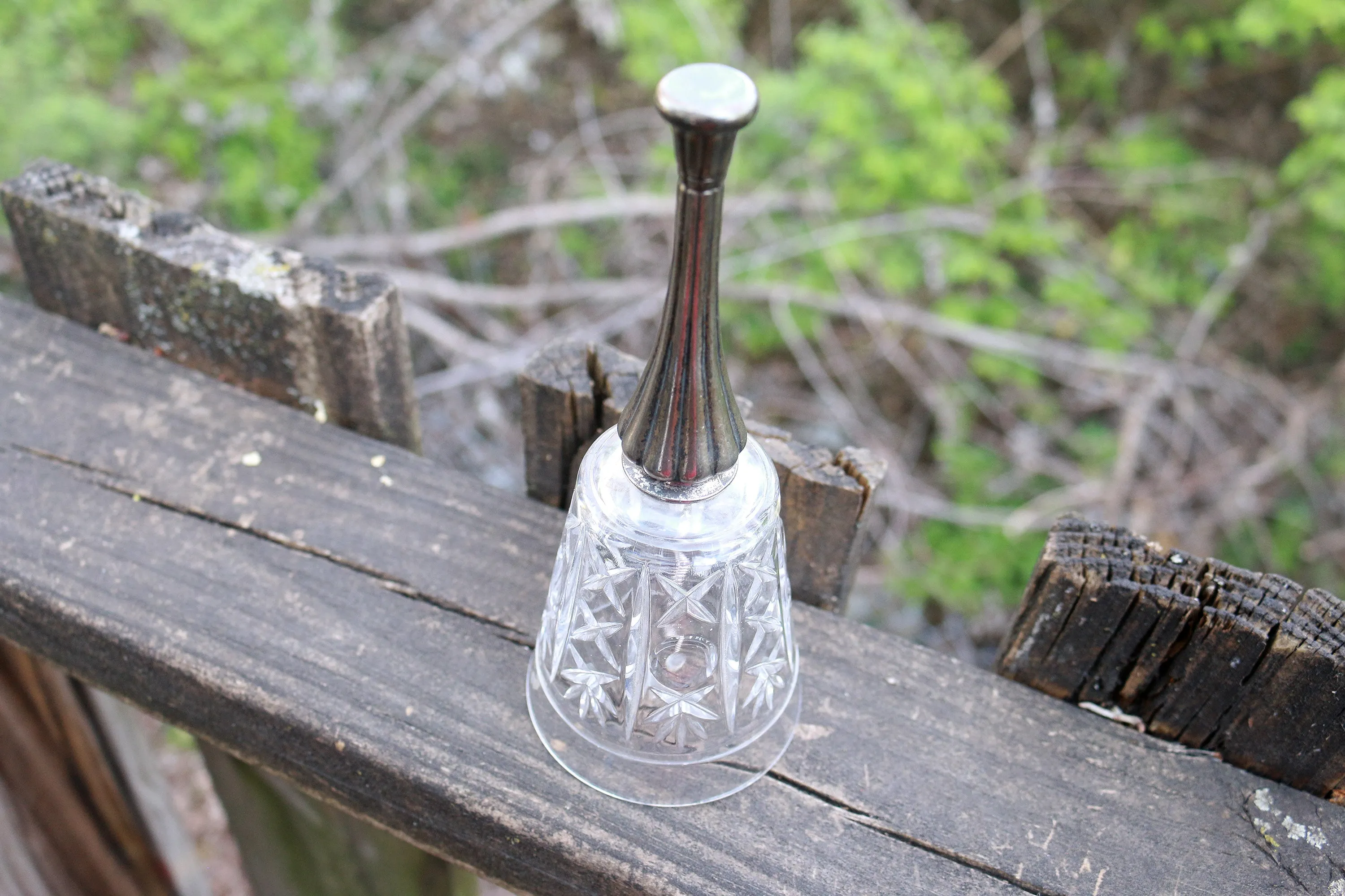 Secondhand Crystal Bell w/Metal Handle