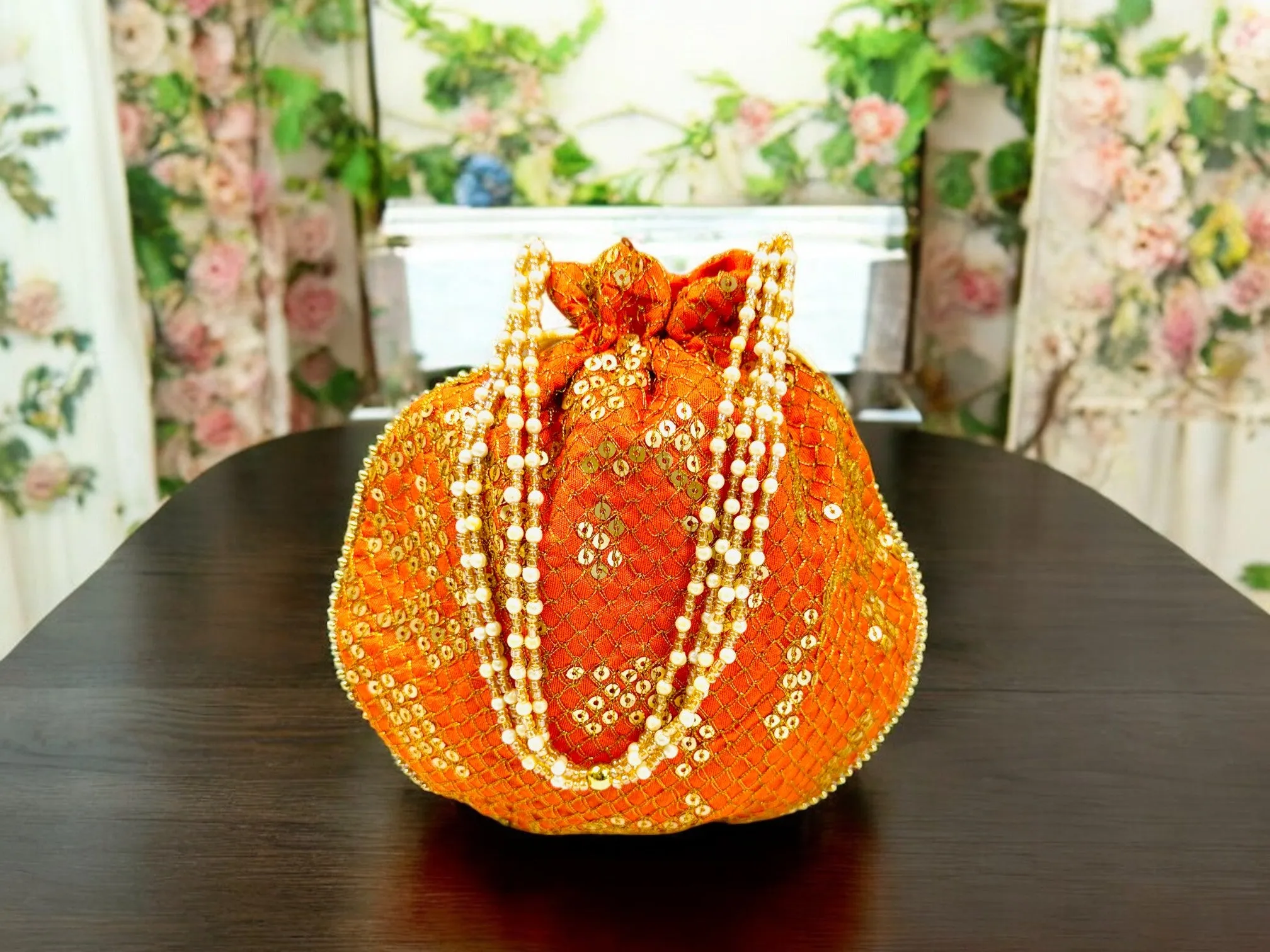 Sequence Silk Potli Bag, Set of 7