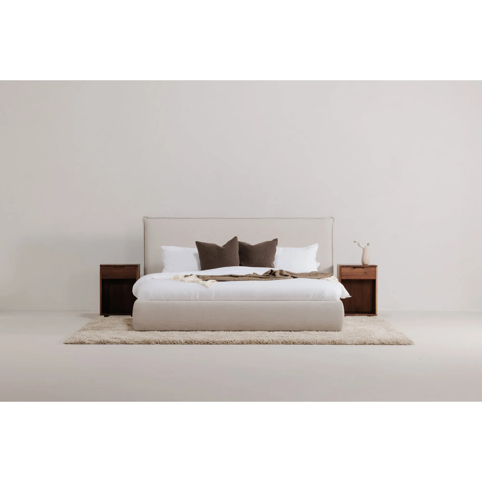Serene Walnut Bedside Organizer