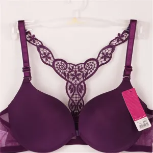 Sexy Front Closure Lace Racer Back Push Up Seamless Bras