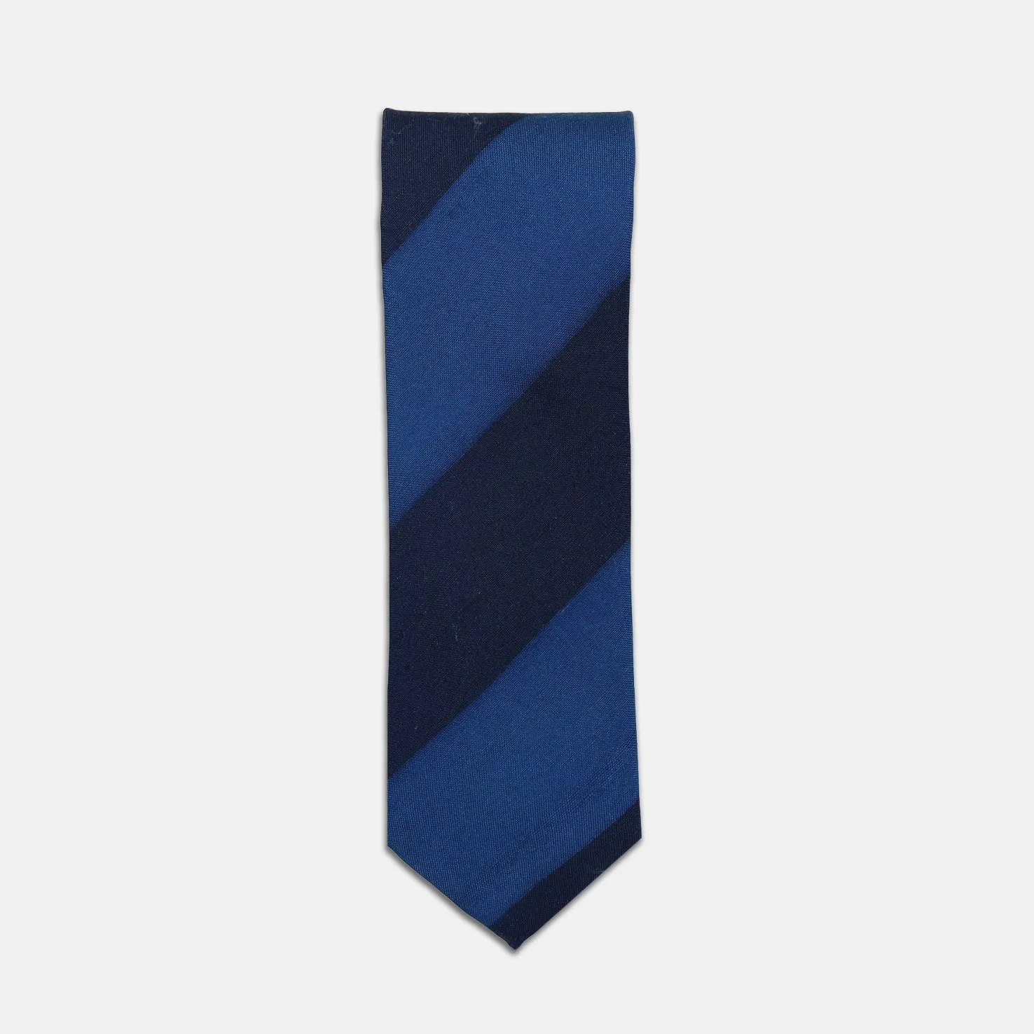 Shantung Repp Tie in Navy and Sky Blue
