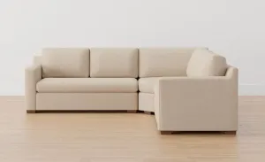 Shasta Square Arm 3 Piece L Shaped Wedge Sectional