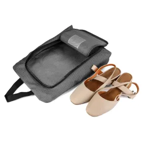 Shoe Bag,LtrottedJ Portable Travel shoe bag,Zip view window Pouch Storage waterproof Organizer (Black)