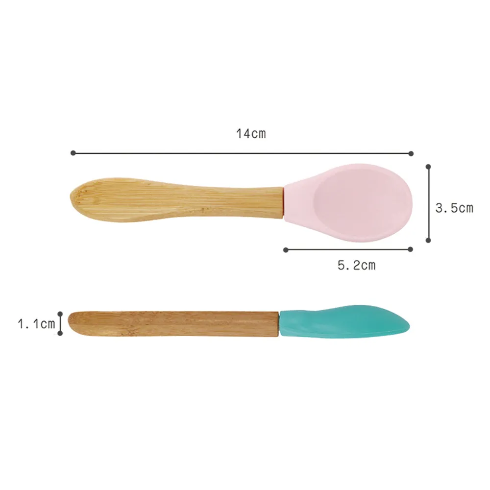 SILICONE SCOOPS 2PCS SET GREEN & PINK