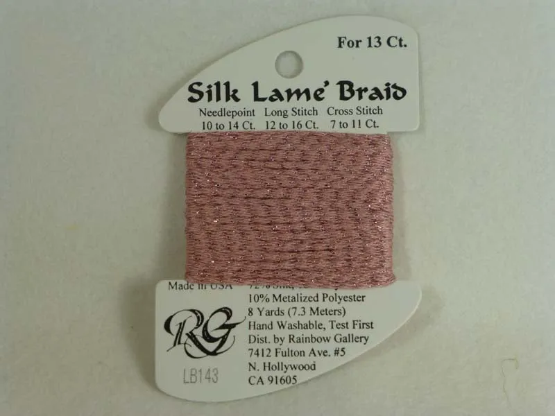 Silk Lame Braid LB143 Cameo Pink