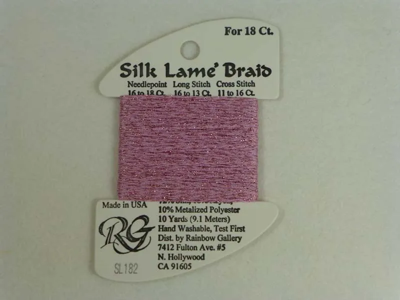 Silk Lame Braid SL182 Chateau Rose