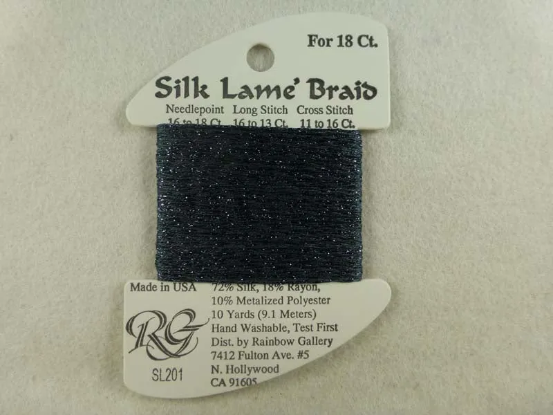 Silk Lame Braid SL201 Gunmetal