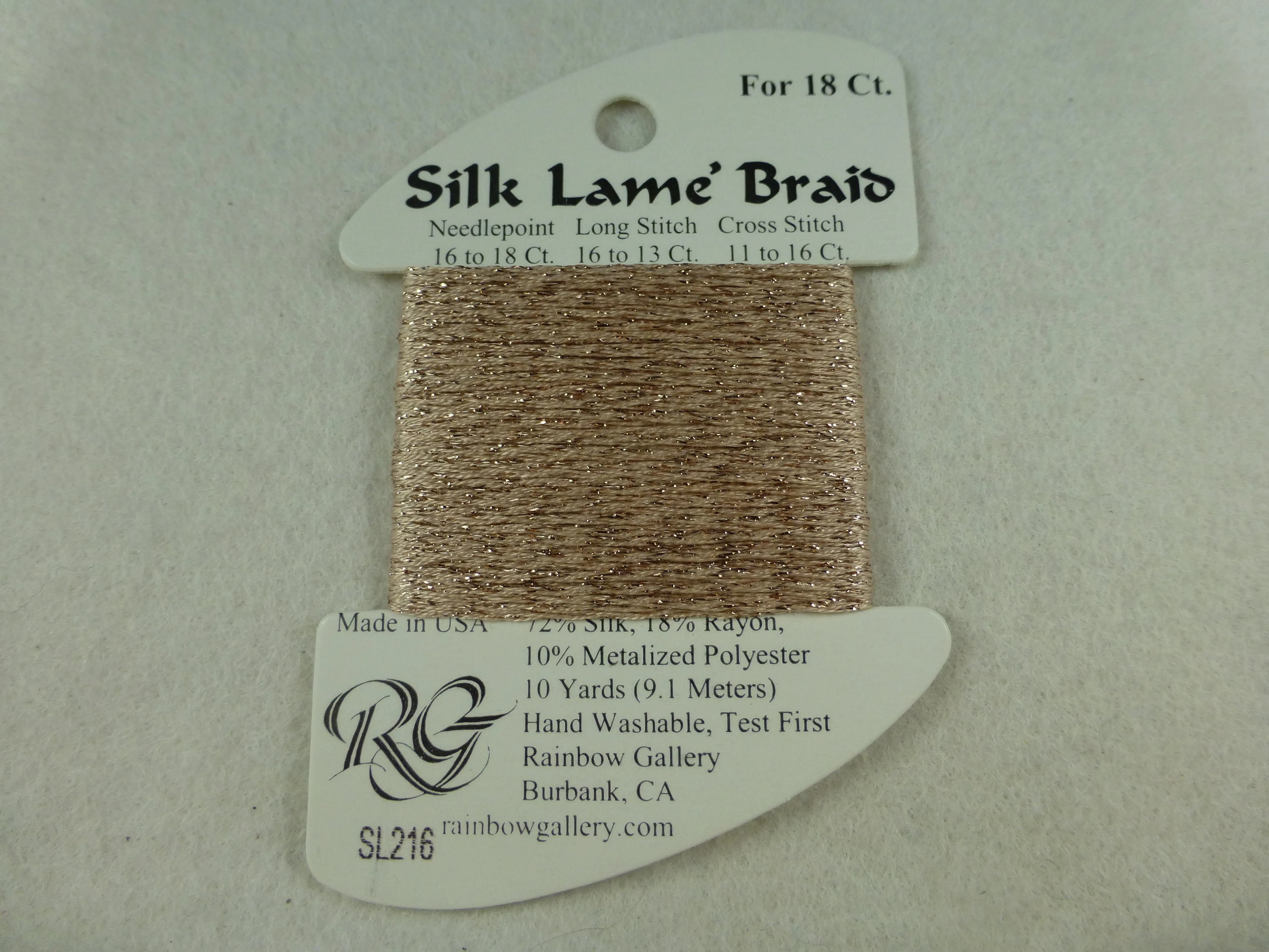 Silk Lame Braid SL216 Touch of Tan