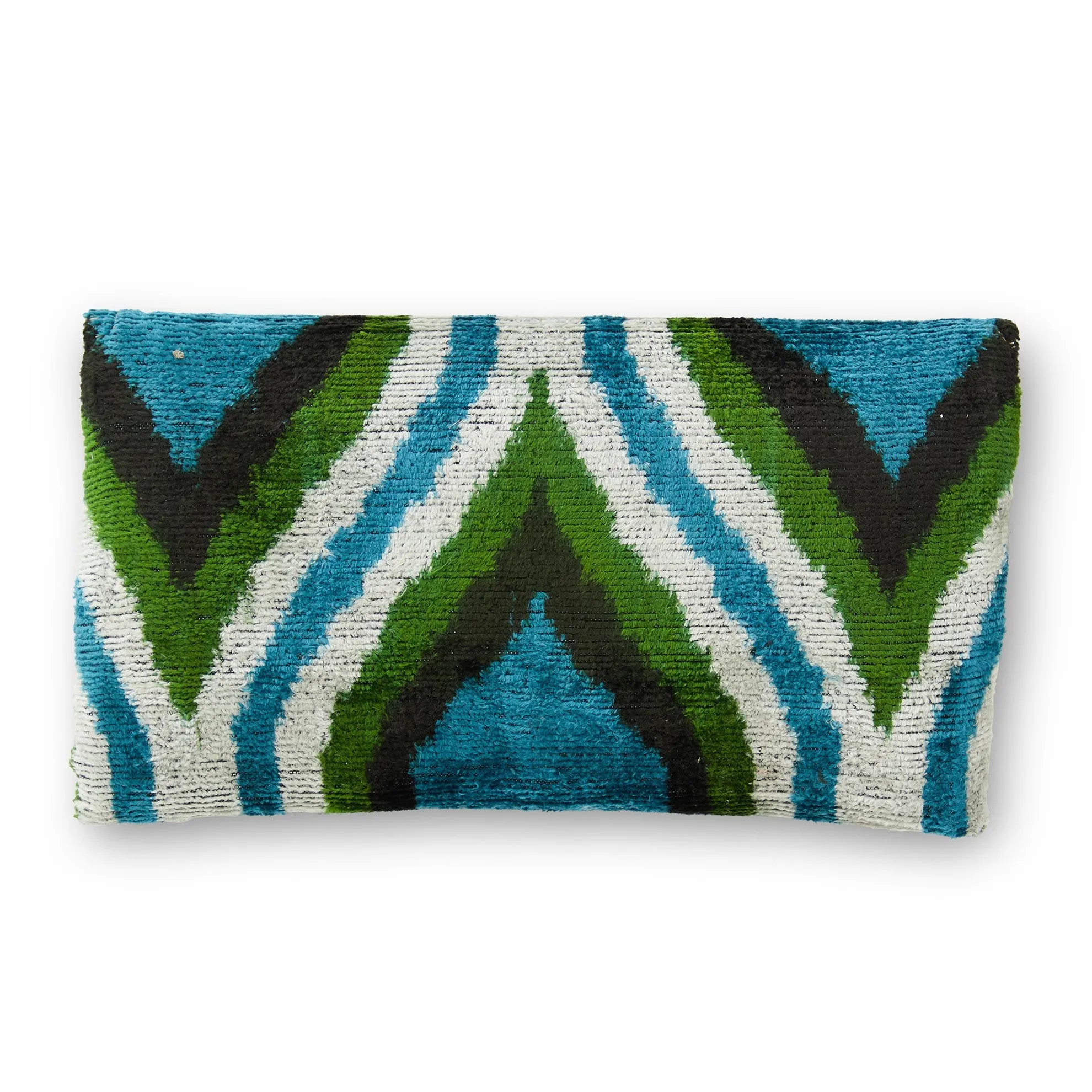 Silk Velvet Ikat Clutch