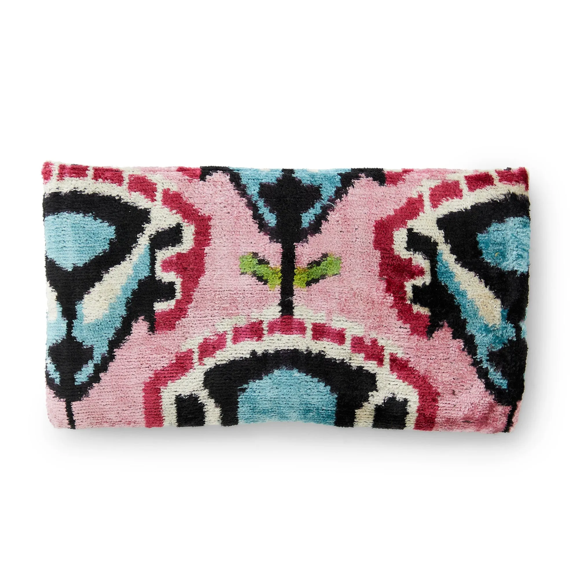 Silk Velvet Ikat Clutch