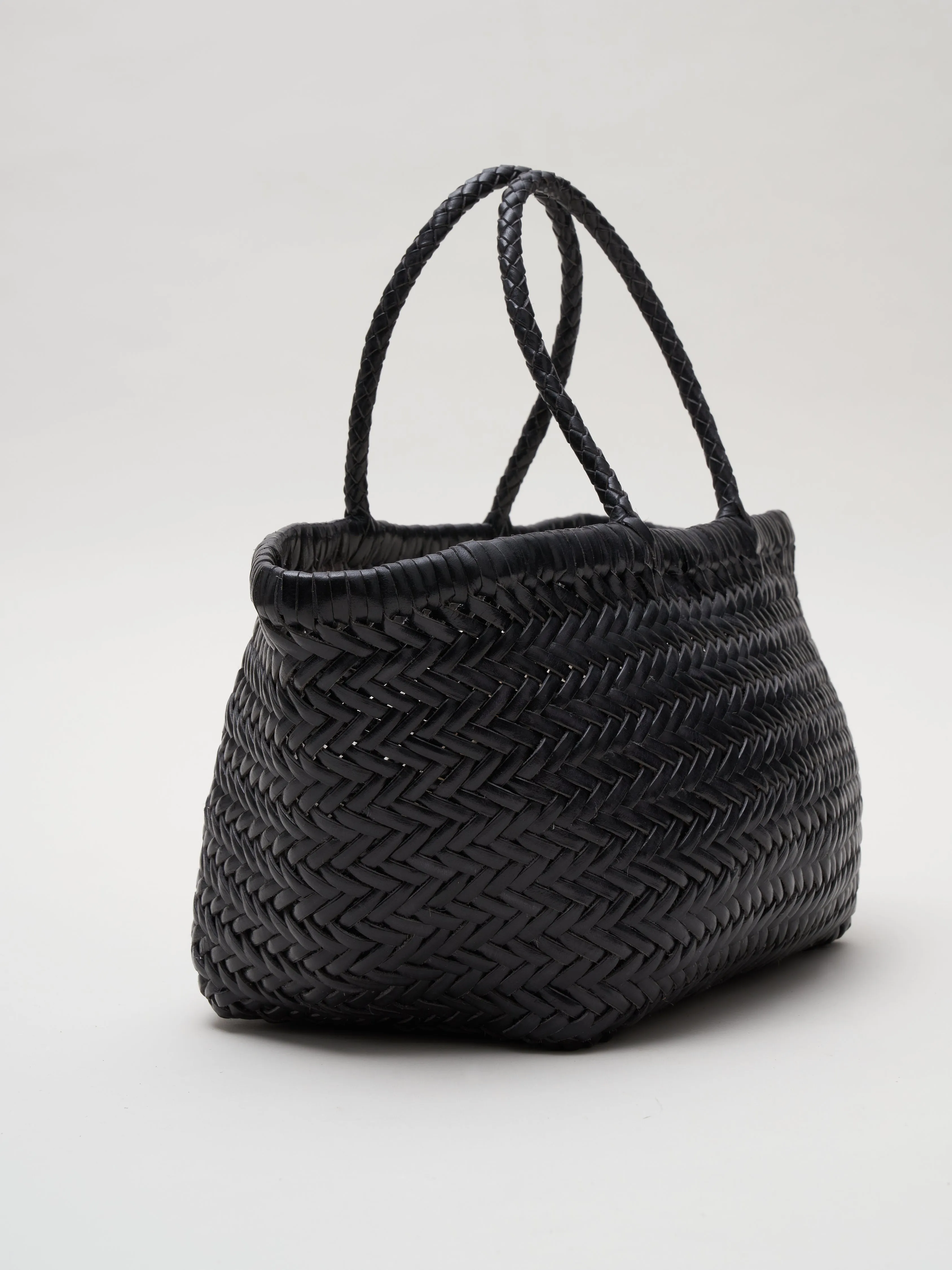 small bamboo triple jump bag - black